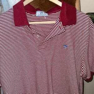 Southern Tide Red Striped Polo